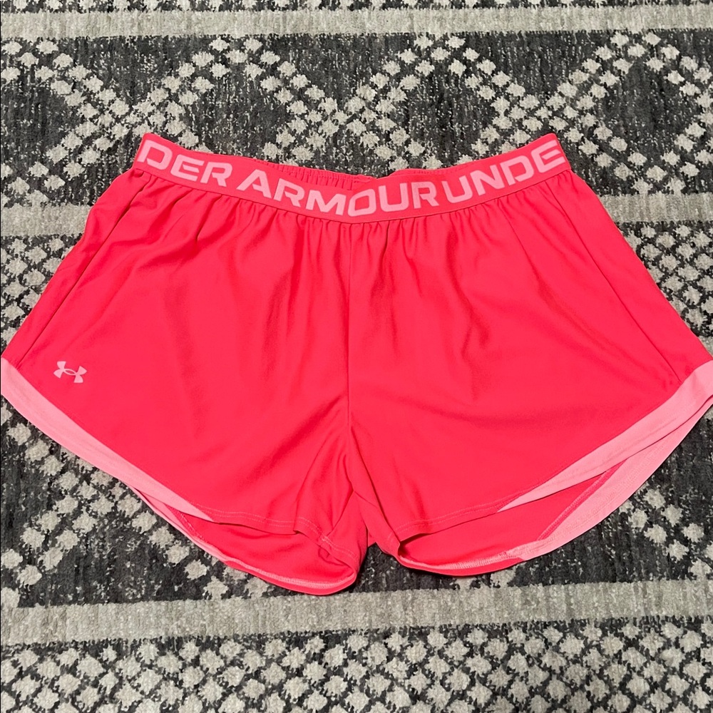 Under Armour Bright Pink Workout Shorts XL